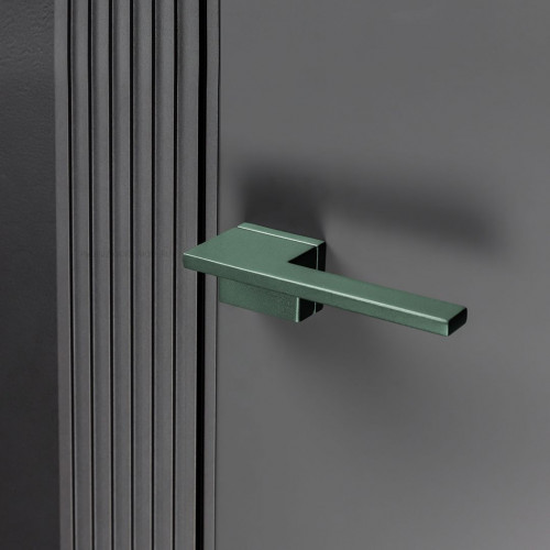 Дверная ручка New York цвет Зеленый воск На розетке 264