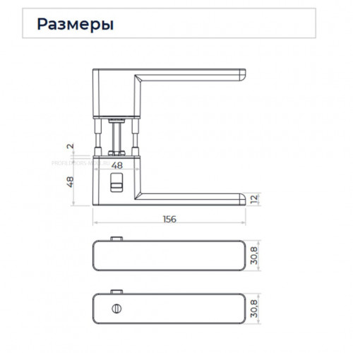 Дверная ручка R8 ONE цвет Графит черный Правая