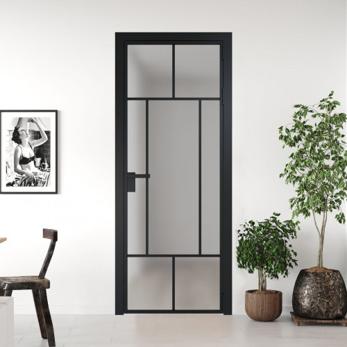 Межкомнатная дверь ProfilDoors 10 AG стекло Матовое цвет профиля Черный матовый