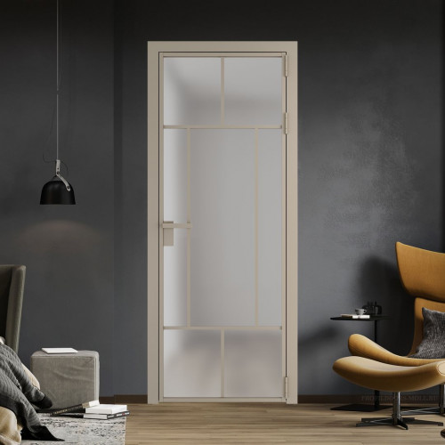 Межкомнатная дверь ProfilDoors 10 AG стекло Матовое цвет профиля Никель матовый