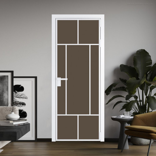 Межкомнатная дверь ProfilDoors 10 AG стекло Монохром гляссе триплекс цвет профиля Вайт