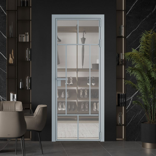 Межкомнатная дверь ProfilDoors 10 AG стекло Мору осветленное цвет профиля Серебро