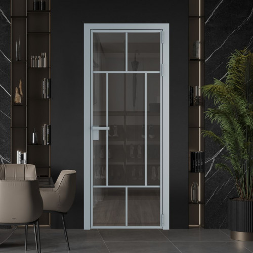 Межкомнатная дверь ProfilDoors 10 AG стекло Тонированное цвет профиля Серебро
