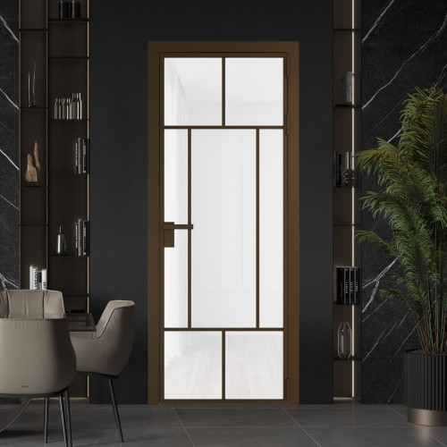 Межкомнатная дверь ProfilDoors 10 AG стекло Триплекс белый цвет профиля Деорэ