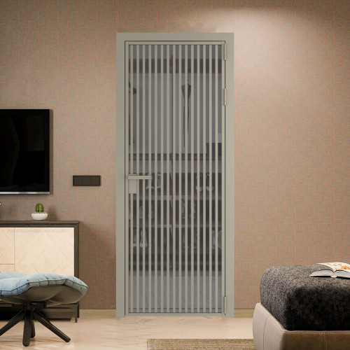 Межкомнатная дверь ProfilDoors 11 AG стекло Комфорт серый цвет профиля Никель матовый