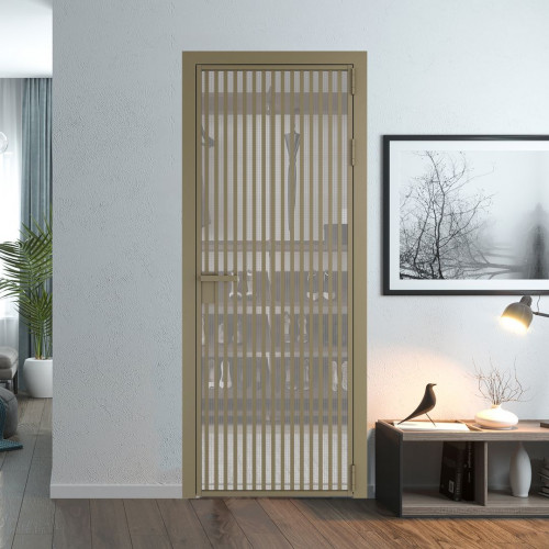 Межкомнатная дверь ProfilDoors 11 AG стекло Кризет цвет профиля Шампань