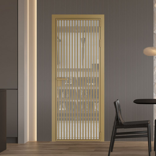 Межкомнатная дверь ProfilDoors 11 AG стекло Кризет цвет профиля Золото