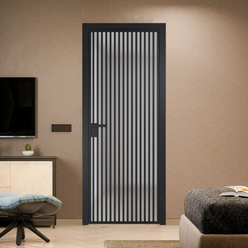 Межкомнатная дверь ProfilDoors 11 AG стекло Матовое цвет профиля Черный матовый