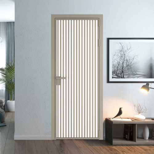 Межкомнатная дверь ProfilDoors 11 AG стекло Монохром белый просветленный триплекс цвет профиля Никель матовый