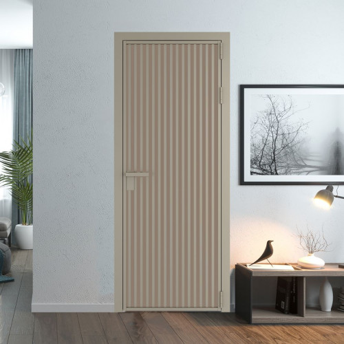 Межкомнатная дверь ProfilDoors 11 AG стекло Монохром капучино триплекс цвет профиля Никель матовый