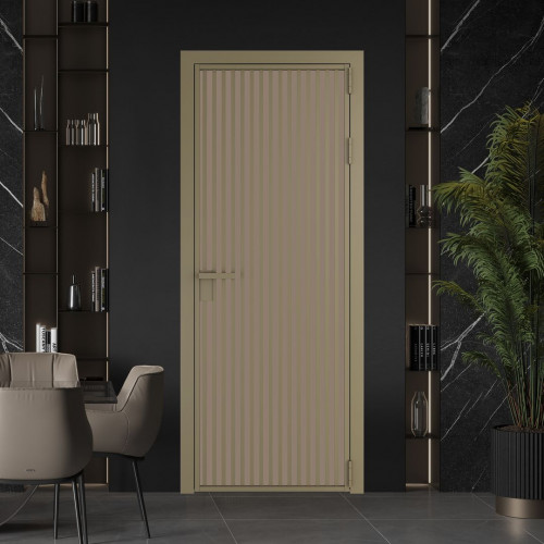 Межкомнатная дверь ProfilDoors 11 AG стекло Монохром капучино триплекс цвет профиля Шампань