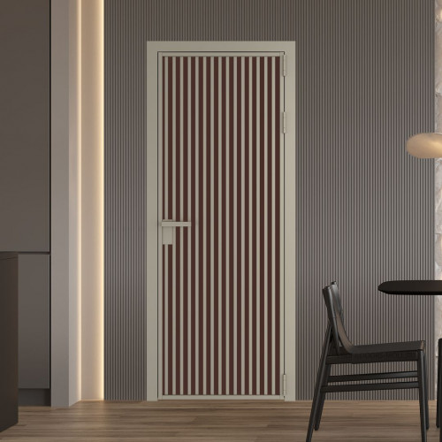 Межкомнатная дверь ProfilDoors 11 AG стекло Монохром шоколад триплекс цвет профиля Никель матовый