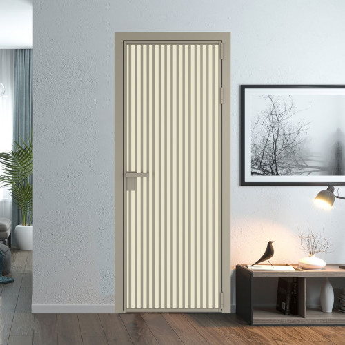 Межкомнатная дверь ProfilDoors 11 AG стекло Монохром жемчуг триплекс цвет профиля Никель матовый
