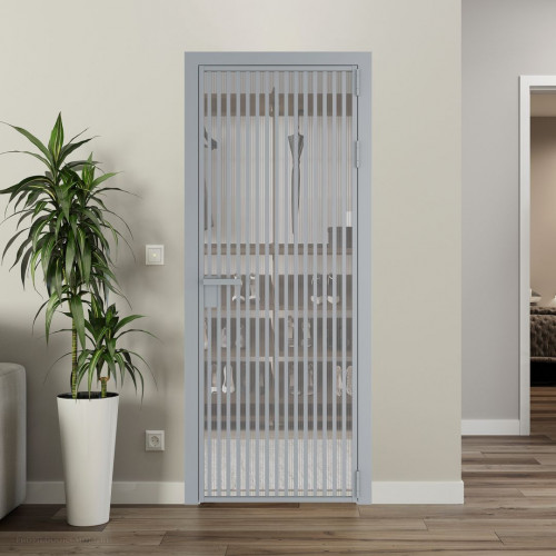 Межкомнатная дверь ProfilDoors 11 AG стекло Мору осветленное цвет профиля Серебро