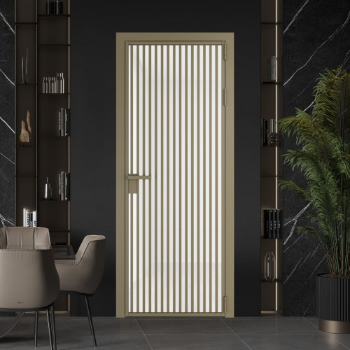 Межкомнатная дверь ProfilDoors 11 AG стекло Триплекс белый цвет профиля Шампань