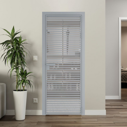 Межкомнатная дверь ProfilDoors 12 AG стекло Кризет цвет профиля Серебро