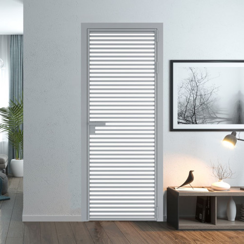 Межкомнатная дверь ProfilDoors 12 AG стекло Монохром белый просветленный триплекс цвет профиля Серебро