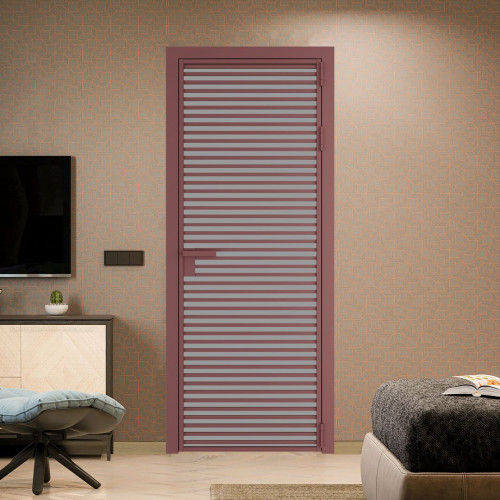 Межкомнатная дверь ProfilDoors 12 AG стекло Монохром серый триплекс цвет профиля Красный антрацит