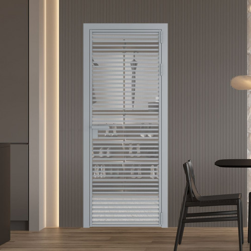Межкомнатная дверь ProfilDoors 12 AG стекло Мору осветленное цвет профиля Серебро
