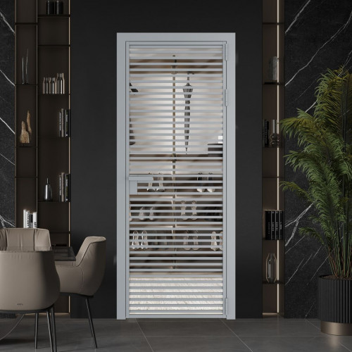 Межкомнатная дверь ProfilDoors 12 AG стекло Прозрачное цвет профиля Серебро