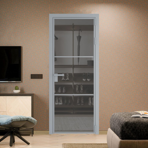 Межкомнатная дверь ProfilDoors 13 AG стекло Комфорт серый цвет профиля Серебро