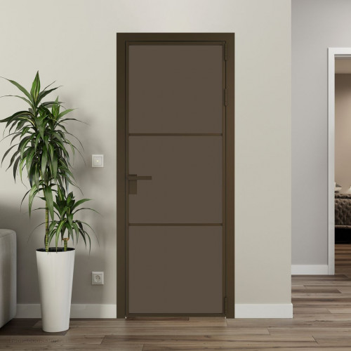 Межкомнатная дверь ProfilDoors 13 AG стекло Монохром гляссе триплекс цвет профиля Деорэ