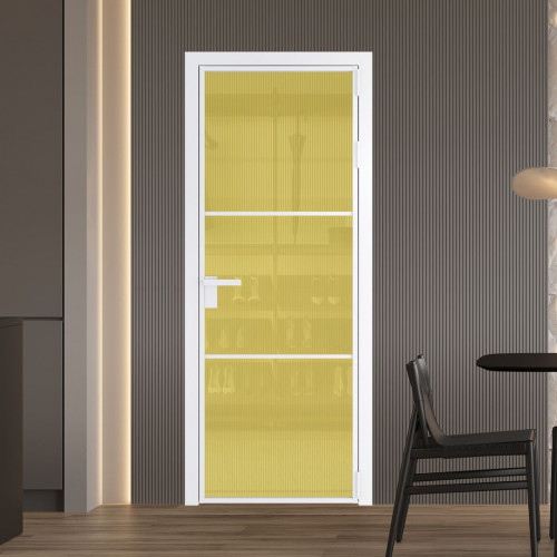 Межкомнатная дверь ProfilDoors 13 AG стекло Мору золото цвет профиля Вайт