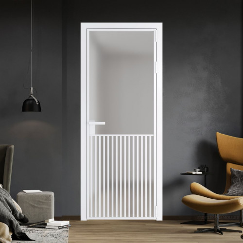 Межкомнатная дверь ProfilDoors 15 AG стекло Матовое цвет профиля Вайт