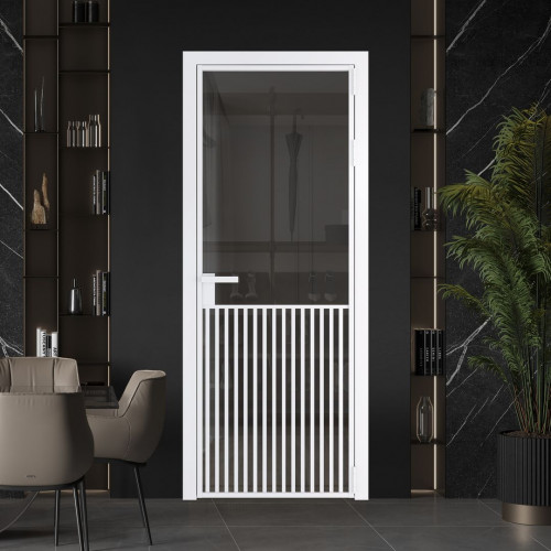 Межкомнатная дверь ProfilDoors 15 AG стекло Тонированное цвет профиля Вайт