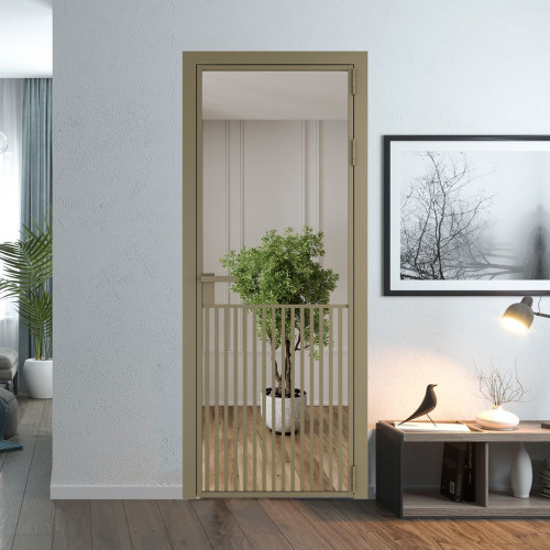 Межкомнатная дверь ProfilDoors 15 AG стекло Зеркало цвет профиля Шампань