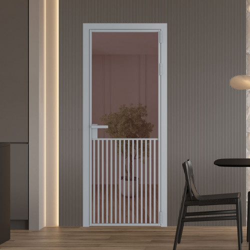 Межкомнатная дверь ProfilDoors 15 AG стекло Золотистая бронза цвет профиля Серебро