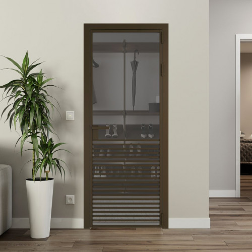 Межкомнатная дверь ProfilDoors 16 AG стекло Комфорт серый цвет профиля Деорэ