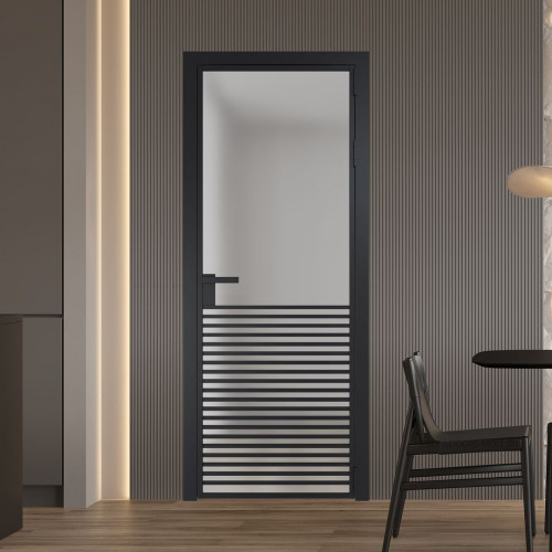 Межкомнатная дверь ProfilDoors 16 AG стекло Матовое цвет профиля Черный матовый
