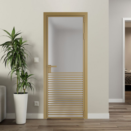 Межкомнатная дверь ProfilDoors 16 AG стекло Матовое цвет профиля Золото