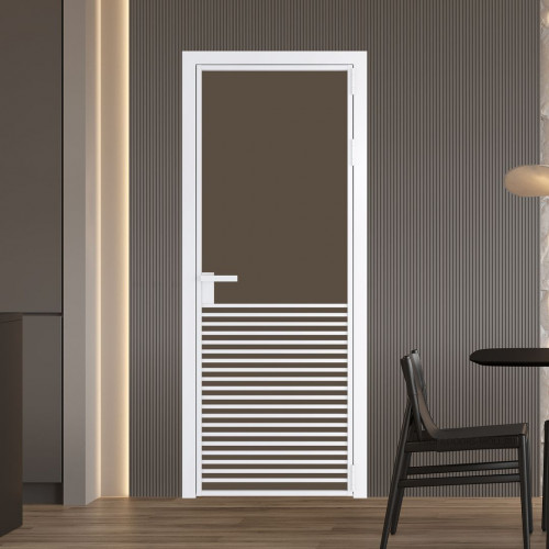 Межкомнатная дверь ProfilDoors 16 AG стекло Монохром гляссе триплекс цвет профиля Вайт