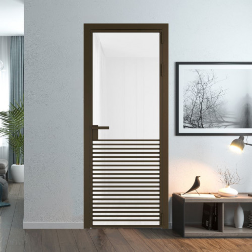 Межкомнатная дверь ProfilDoors 16 AG стекло Триплекс белый цвет профиля Деорэ
