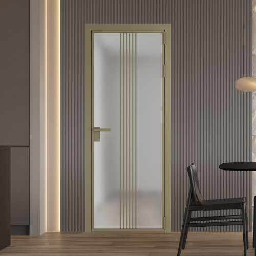 Межкомнатная дверь ProfilDoors 18 AG стекло Матовое цвет профиля Шампань