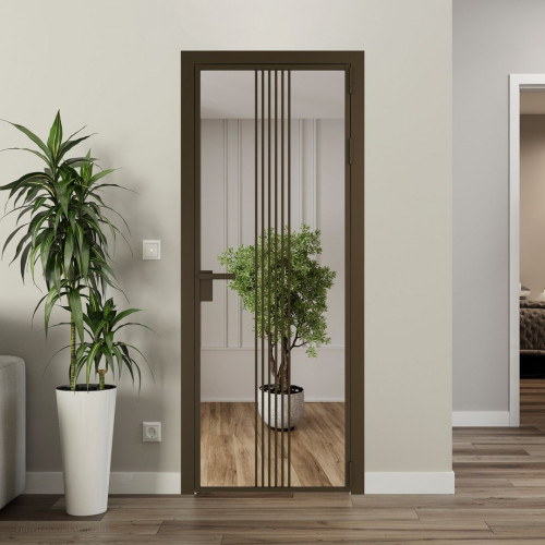 Межкомнатная дверь ProfilDoors 18 AG стекло Зеркало цвет профиля Деорэ