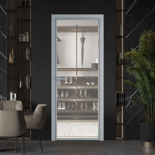 Межкомнатная дверь ProfilDoors 1 AG стекло Комфорт нейтрал цвет профиля Серебро