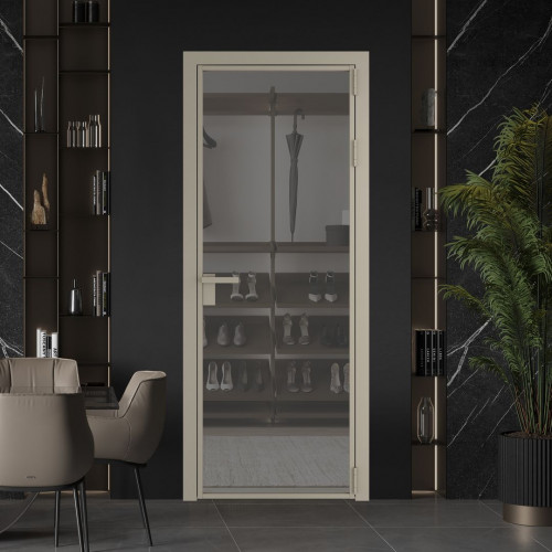 Межкомнатная дверь ProfilDoors 1 AG стекло Комфорт серый цвет профиля Никель матовый