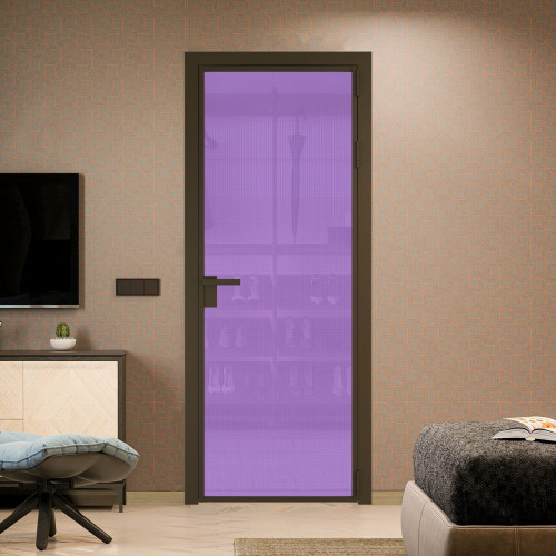 Межкомнатная дверь ProfilDoors 1 AG стекло Кризет фиолетовое цвет профиля Деорэ