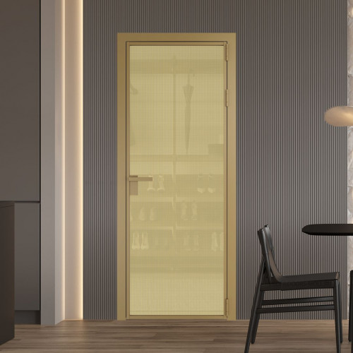 Межкомнатная дверь ProfilDoors 1 AG стекло Кризет золото цвет профиля Золото