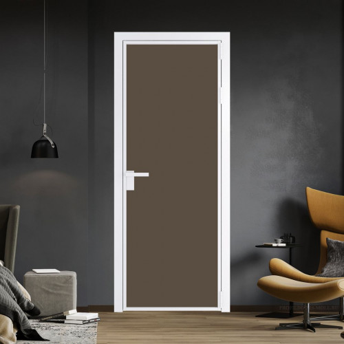 Межкомнатная дверь ProfilDoors 1 AG стекло Монохром гляссе триплекс цвет профиля Вайт