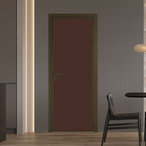 Межкомнатная дверь ProfilDoors 1 AG стекло Монохром шоколад триплекс цвет профиля Деорэ
