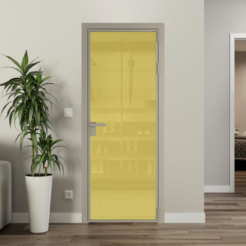 Межкомнатная дверь ProfilDoors 1 AG стекло Мору золото цвет профиля Никель матовый
