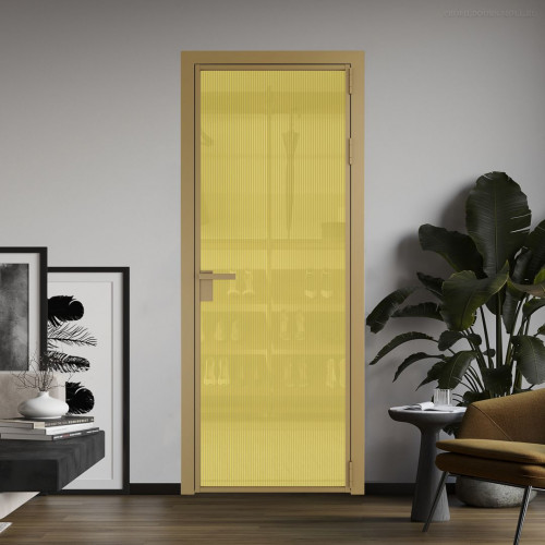 Межкомнатная дверь ProfilDoors 1 AG стекло Мору золото цвет профиля Золото