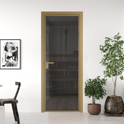 Межкомнатная дверь ProfilDoors 1 AG стекло Тонированное цвет профиля Золото