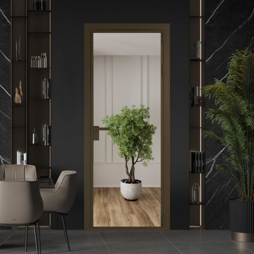 Межкомнатная дверь ProfilDoors 1 AG стекло Зеркало цвет профиля Деорэ