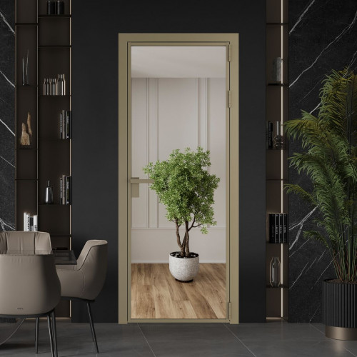 Межкомнатная дверь ProfilDoors 1 AG стекло Зеркало цвет профиля Шампань