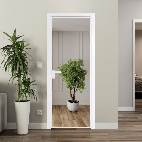 Межкомнатная дверь ProfilDoors 1 AG стекло Зеркало цвет профиля Вайт
